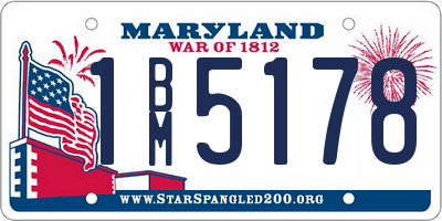 MD license plate 1BM5178