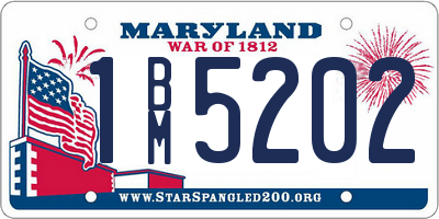 MD license plate 1BM5202