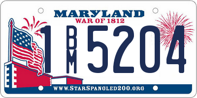 MD license plate 1BM5204