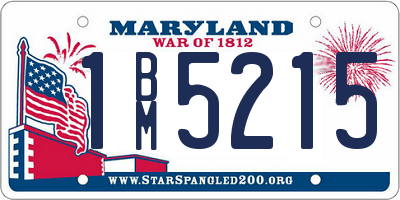 MD license plate 1BM5215