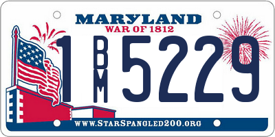 MD license plate 1BM5229