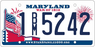 MD license plate 1BM5242