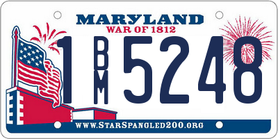MD license plate 1BM5248