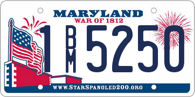 MD license plate 1BM5250