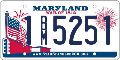 MD license plate 1BM5251