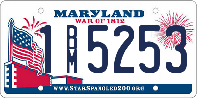 MD license plate 1BM5253