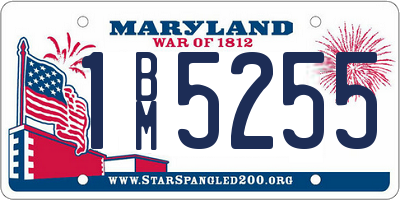 MD license plate 1BM5255