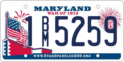 MD license plate 1BM5259