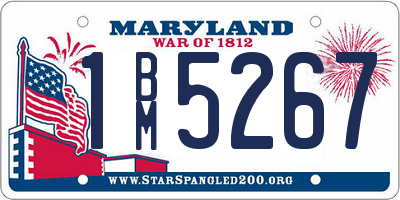 MD license plate 1BM5267