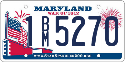 MD license plate 1BM5270