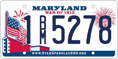 MD license plate 1BM5278