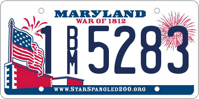 MD license plate 1BM5283