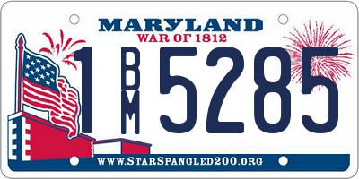 MD license plate 1BM5285