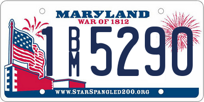 MD license plate 1BM5290