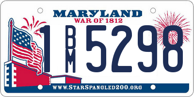 MD license plate 1BM5298