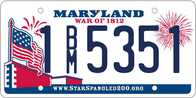 MD license plate 1BM5351