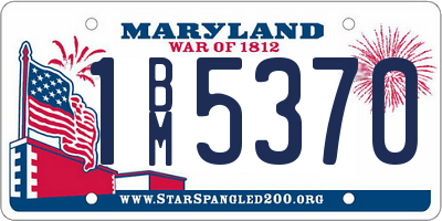 MD license plate 1BM5370