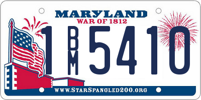 MD license plate 1BM5410