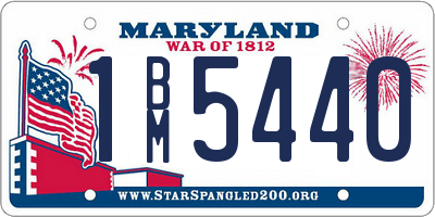 MD license plate 1BM5440