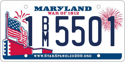 MD license plate 1BM5501
