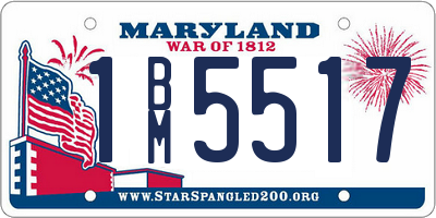 MD license plate 1BM5517