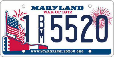 MD license plate 1BM5520