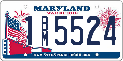 MD license plate 1BM5524