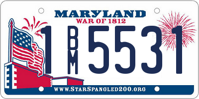 MD license plate 1BM5531