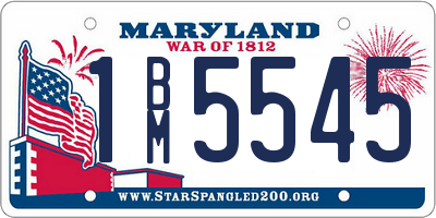 MD license plate 1BM5545