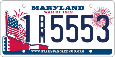 MD license plate 1BM5553