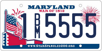 MD license plate 1BM5555