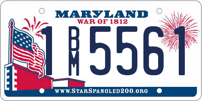 MD license plate 1BM5561