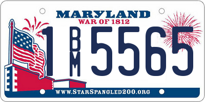 MD license plate 1BM5565