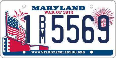 MD license plate 1BM5569