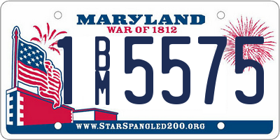 MD license plate 1BM5575