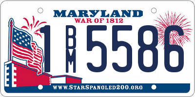 MD license plate 1BM5586