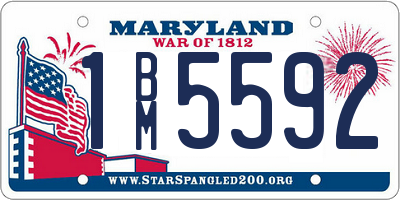 MD license plate 1BM5592