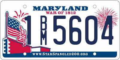 MD license plate 1BM5604