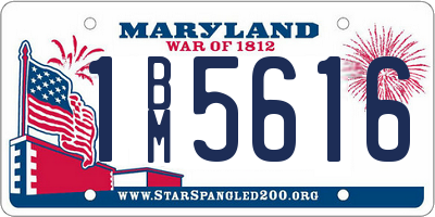 MD license plate 1BM5616