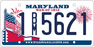 MD license plate 1BM5621