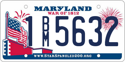 MD license plate 1BM5632