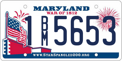 MD license plate 1BM5653