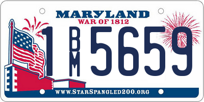 MD license plate 1BM5659