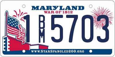 MD license plate 1BM5703