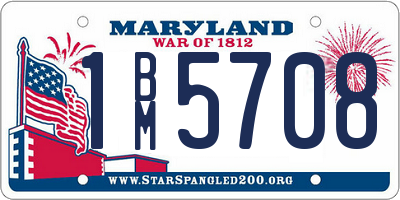 MD license plate 1BM5708