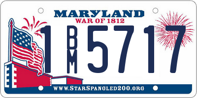 MD license plate 1BM5717