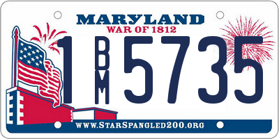MD license plate 1BM5735