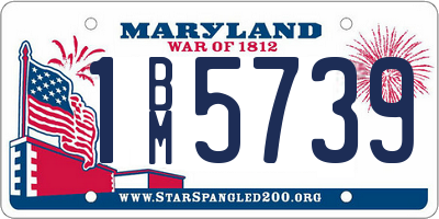 MD license plate 1BM5739