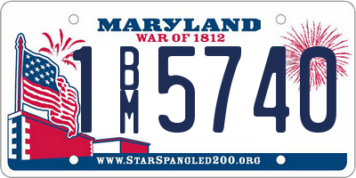 MD license plate 1BM5740