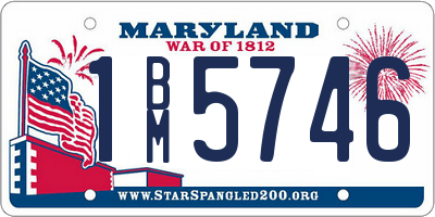 MD license plate 1BM5746